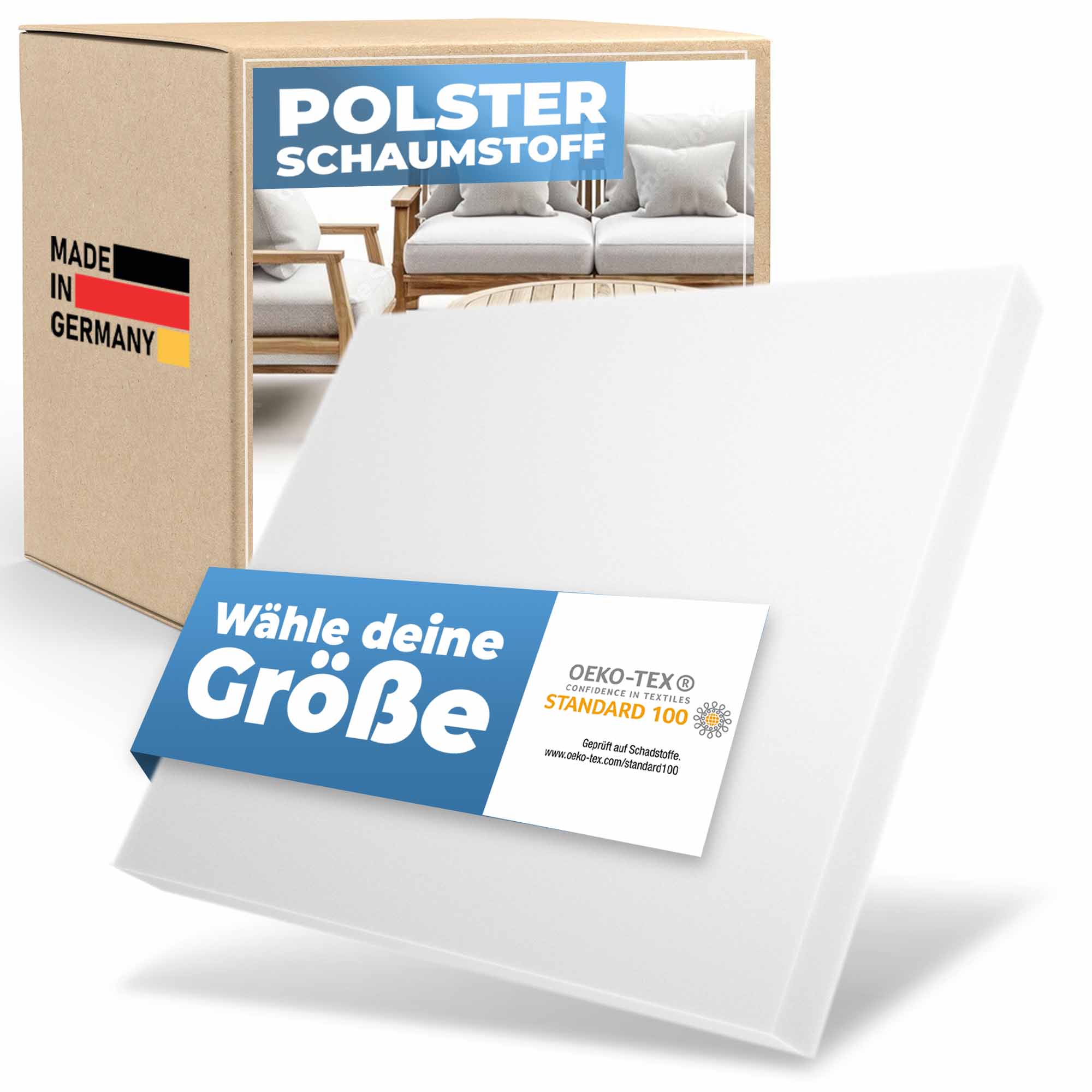 Schaumstoff Sitzkissen Sitzkissenrohling