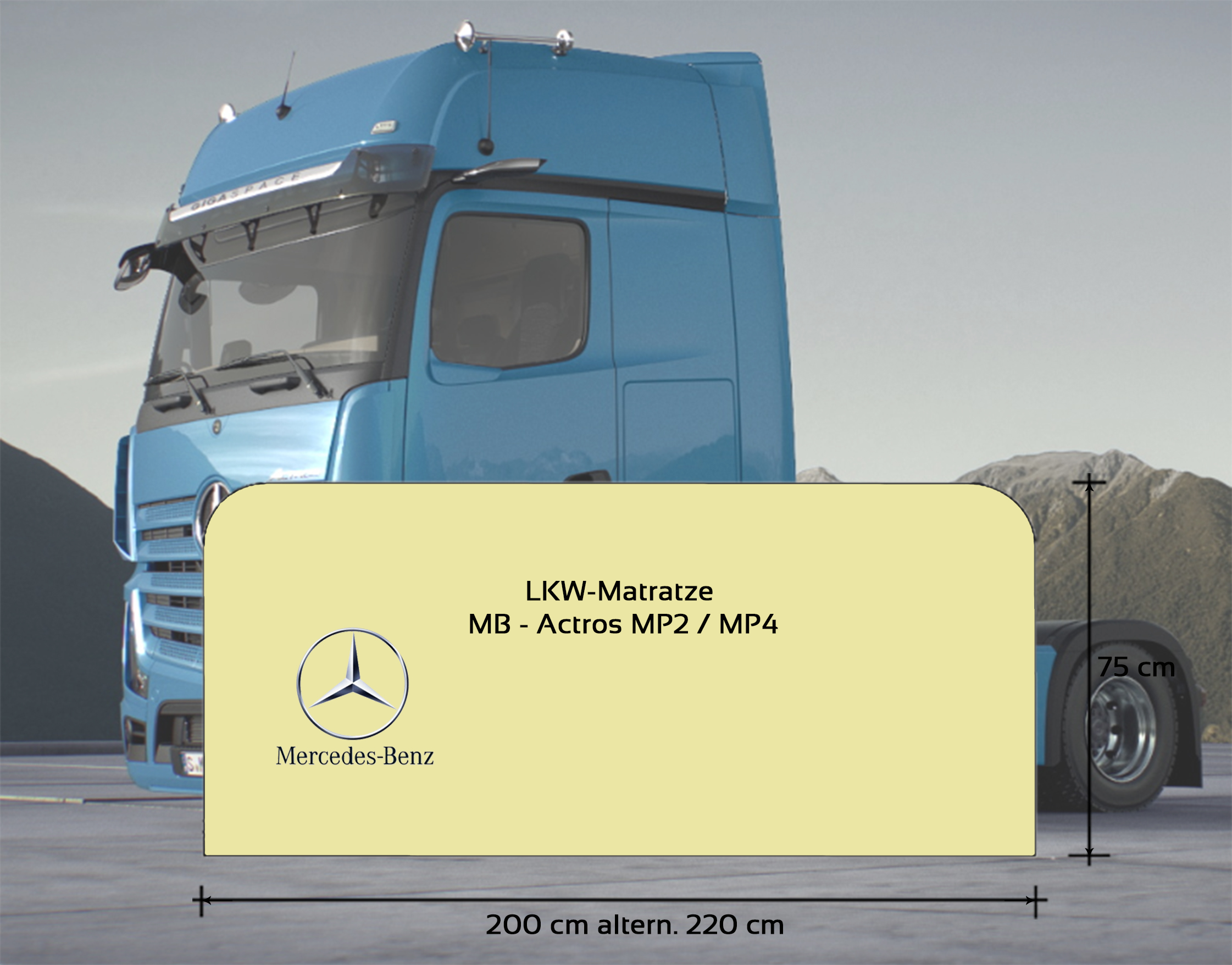 LKW-Matratze für viele Typen in verschiedenen Ausführungen